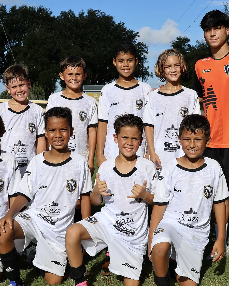 Team photo with the coach