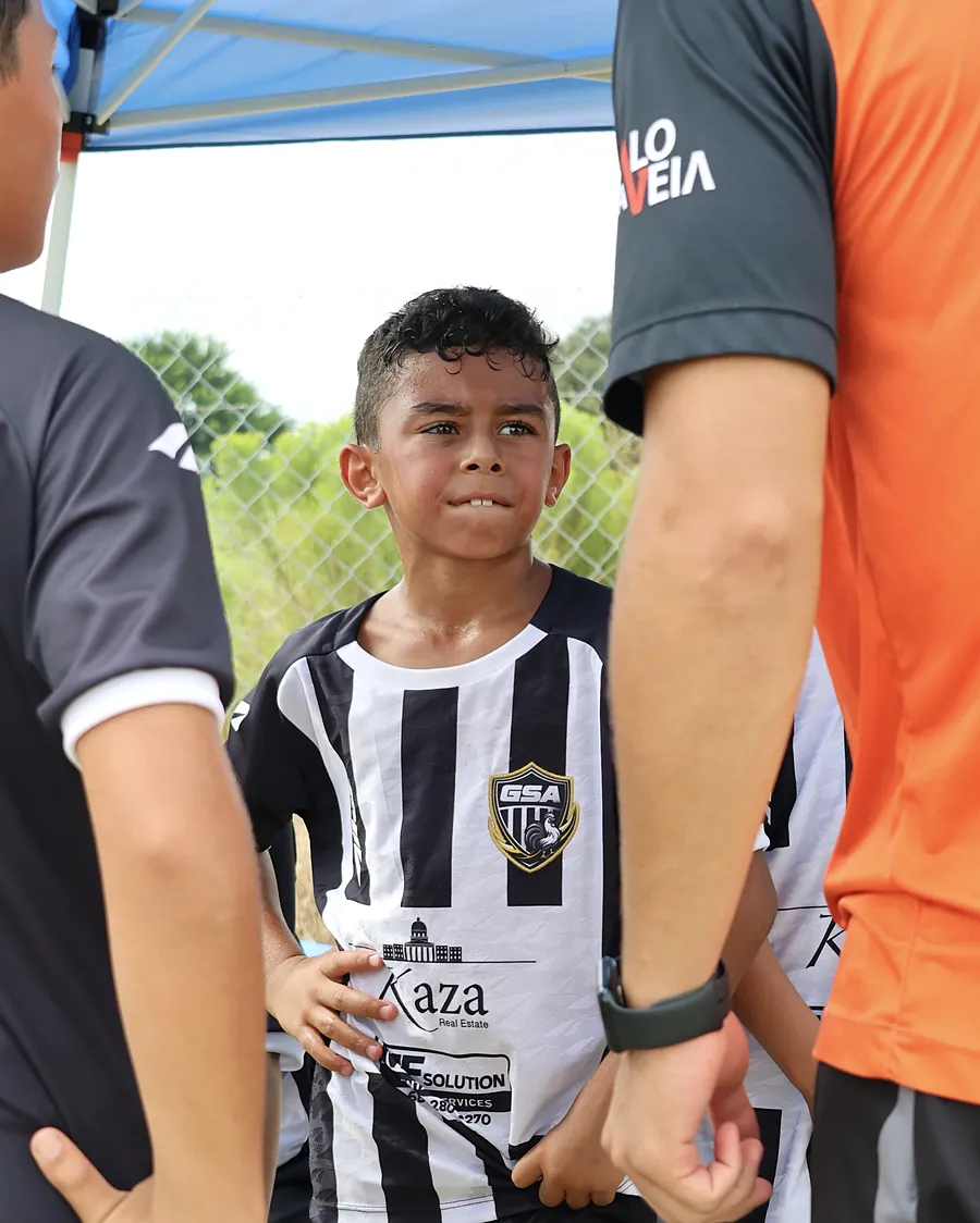 Player listening to the coach